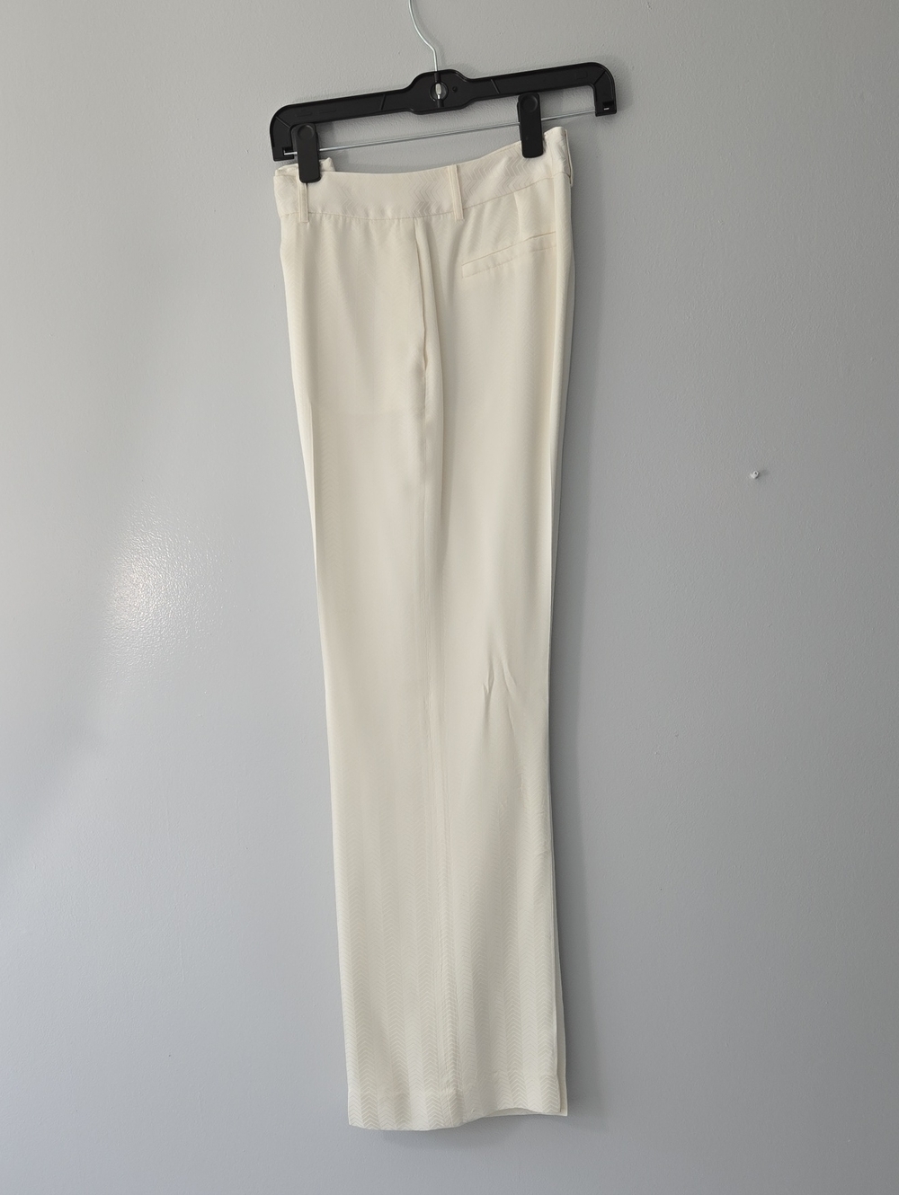 Equipment Ivory/Off-White Viscose Jacquard Wide Leg Dress Pants Size 6